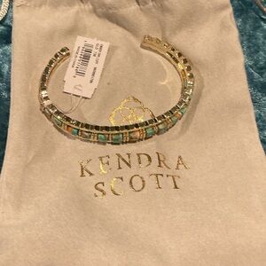 Kendra Scott Gold and Turquoise Cuff